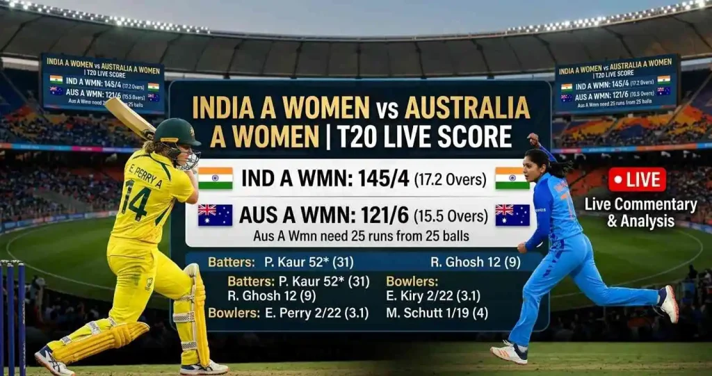 India A Women vs Australia A Women Live Score & Updates - Lotusbook