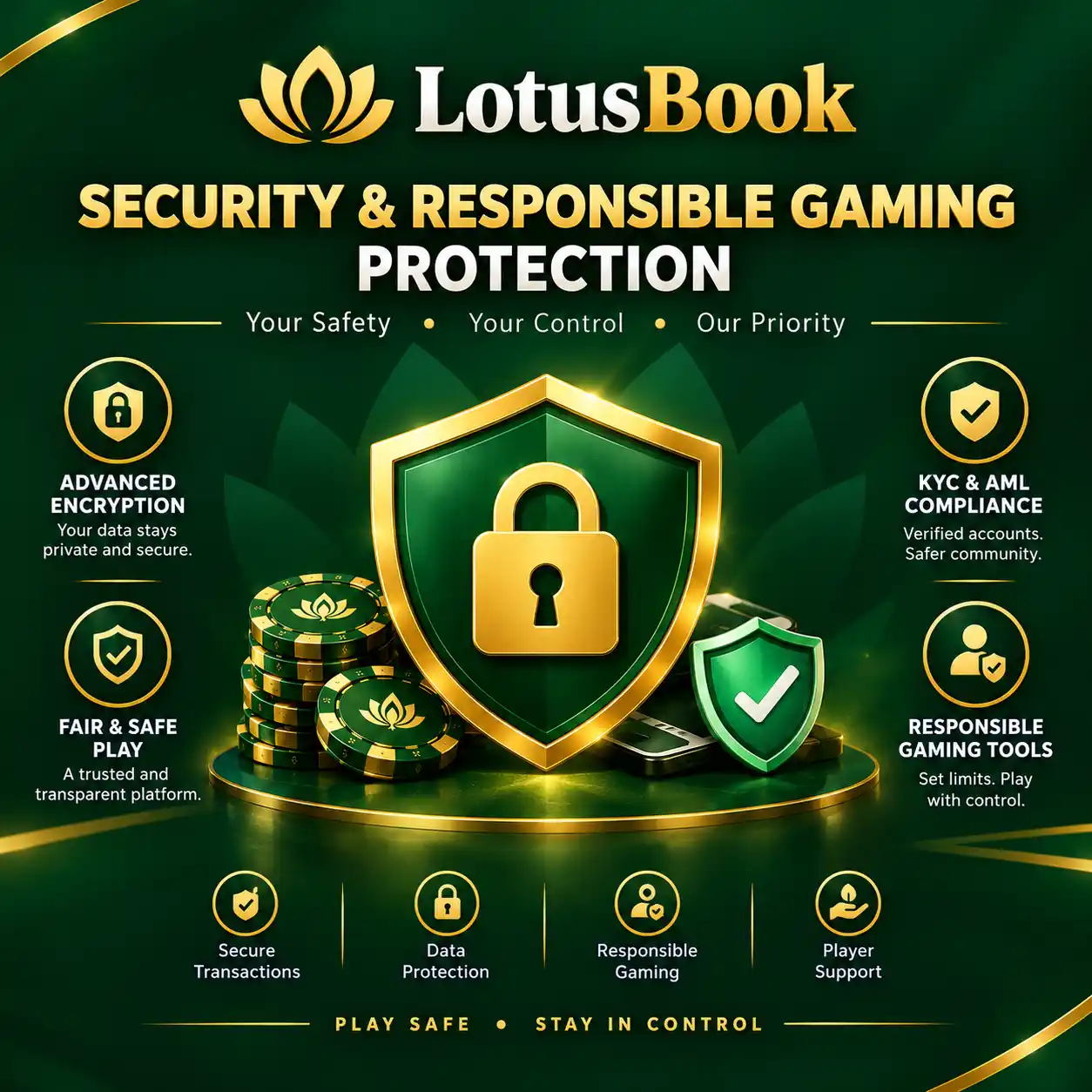 LotusBook security and responsible gaming protection